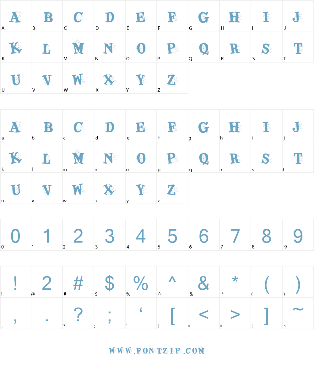 KR Jigsaw Joey Font Character